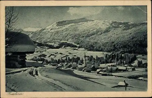 Ak Riezlern Mittelberg Vorarlberg, Teilansicht mit Hoch Ifer, Winter