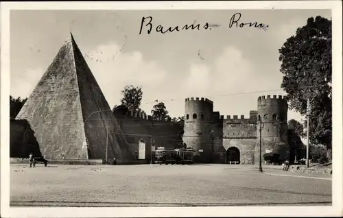 Ak Roma Rom Lazio, Piramide di Caio Cestio, Cestius-Pyramide