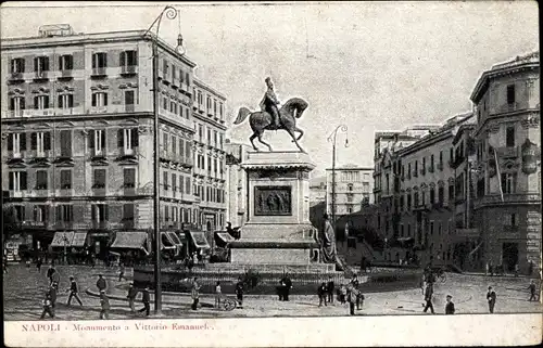 Ak Napoli Neapel Campania, Monumento a Vittorio Emanuele