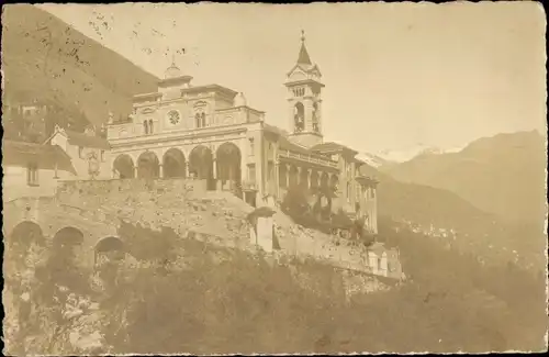 Ak Locarno Kanton Tessin Schweiz, Madonna del Sasso, Kirche