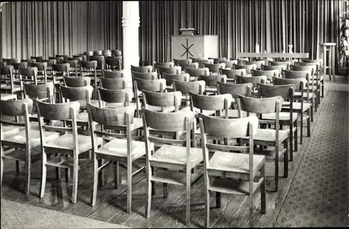 Ak Ruhrort Duisburg im Ruhrgebiet, Ned. Herv. Kerk, Kircheninneres