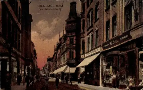 Ak Mülheim Köln am Rhein, Buchheimerstraße, Geschäfte