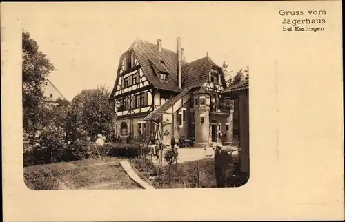 Ak Esslingen am Neckar, Partie am Jägerhaus