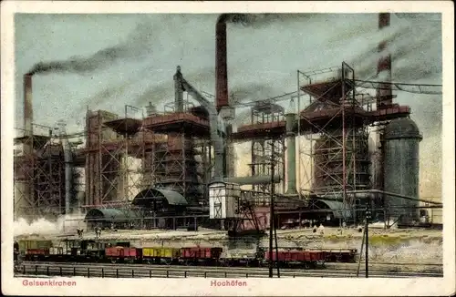 Ak Gelsenkirchen im Ruhrgebiet, Hochöfen