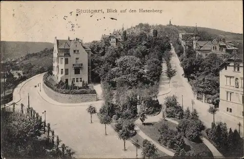 Ak Stuttgart in Baden Württemberg, Blick auf den Hasenberg