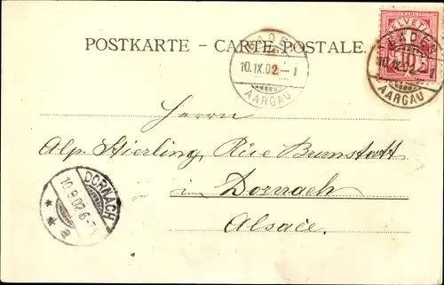 Ak Baden Kanton Aargau Schweiz, Villa Langmatt