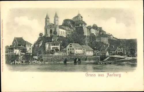 Ak Aarburg Kanton Aargau, Blick auf den Ort