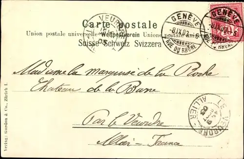 Briefmarken Ak Genève Genf Stadt, Stadtansicht