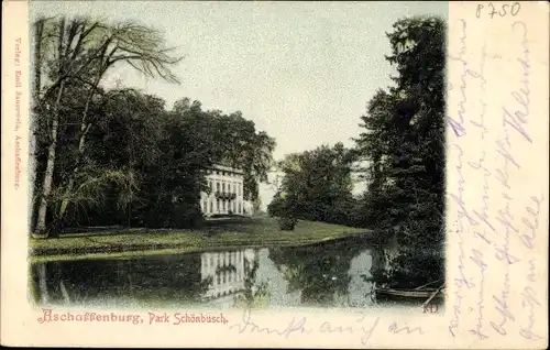 Ak Aschaffenburg in Unterfranken, Park Schönbusch