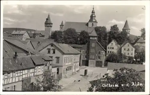 Ak Ostheim vor der Rhön Unterfranken, Straßenpartie