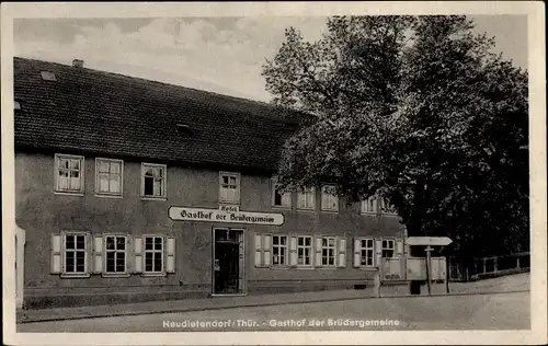 Ak Neudietendorf in Thüringen, Gasthof der Brüdergemeine