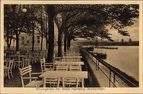 Ak Homberg Duisburg im Ruhrgebiet, Rheingarten