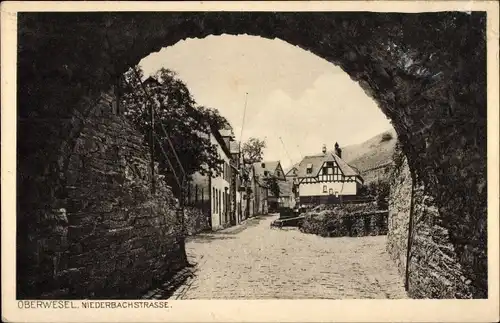 Ak Oberwesel am Rhein, Niederbachstraße