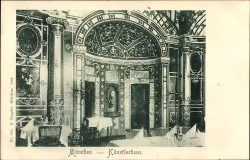 Ak München Bayern, Künstlerhaus, Innenansicht