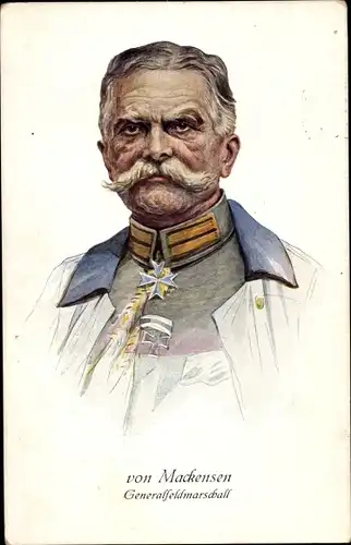 Ak Generalfeldmarschall August von Mackensen, Portrait, Orden
