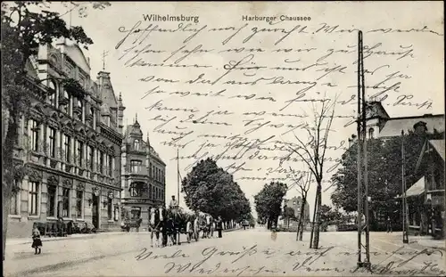 Ak Hamburg Wilhelmsburg, Harburger Chaussee