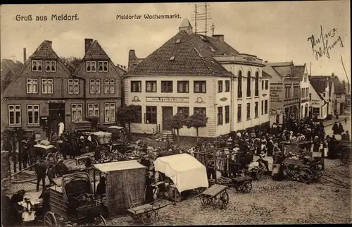Ak Meldorf in Holstein, Meldorfer Wochenmarkt