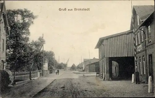 Ak Brokstedt in Holstein, Straßenpartie