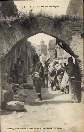 Ak Taza Marokko, La Rue des Boulangers