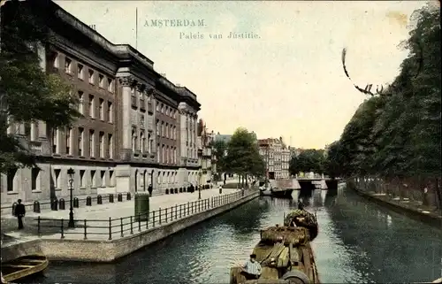 Ak Amsterdam Nordholland Niederlande, Paleis van Justitie