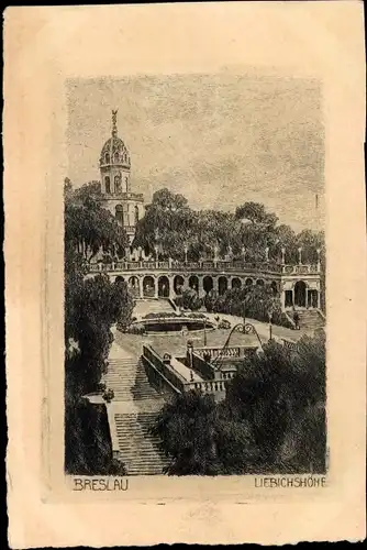 Künstler Ak Wrocław Breslau Schlesien, Liebichshöhe