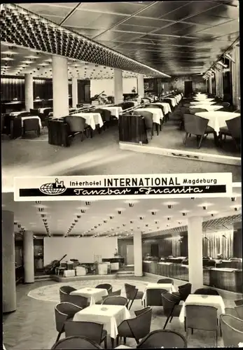 Ak Magdeburg an der Elbe, Interhotel International, Tanzbar Juanita