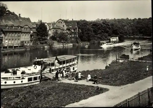 Ak Halle an der Saale, Dampferangelestelle