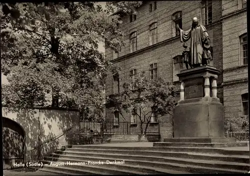 Ak Halle an der Saale, August-Hermann-Francke-Denkmal