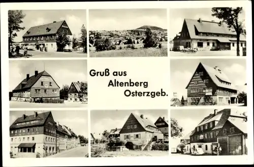 Ak Altenberg im Osterzgebirge, Panorama, Gasthäuser