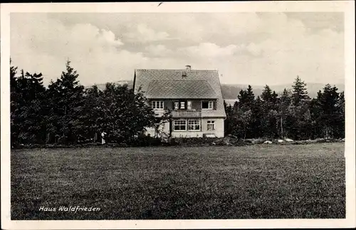 Ak Schellerhau Altenberg im Erzgebirge, Haus Waldfrieden, Außenansicht