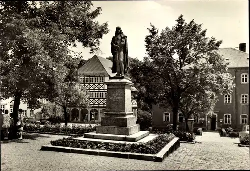 Ak Hartenstein im Erzgebirge Sachsen, Paul-Fleming-Denkmal