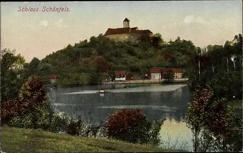 Ak Schönfels Lichtentanne Sachsen, Schloss Schönfels