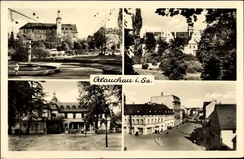 Ak Glauchau in Sachsen, Teilansichten, Straßenpartie