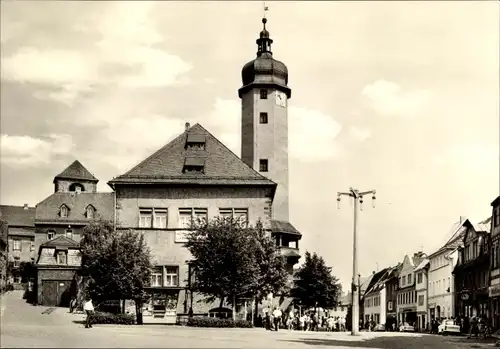 Ak Weida in Thüringen, Rathaus am Neumarkt