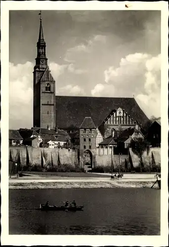 Ak Tangermünde an der Elbe, Rossfurth und St. Stepanskirche