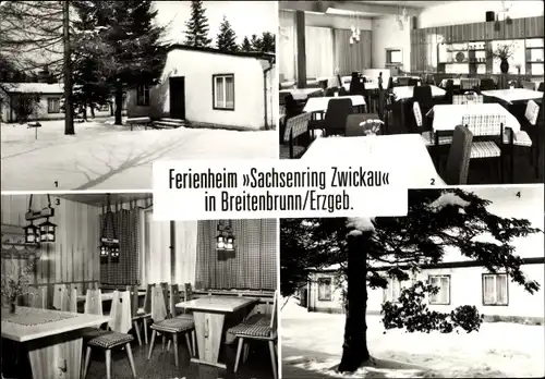 Ak Breitenbrunn im Erzgebirge, Betriebsferienheim VEB Sachsenring Zwickau, Speiseraum, Hutzenstube