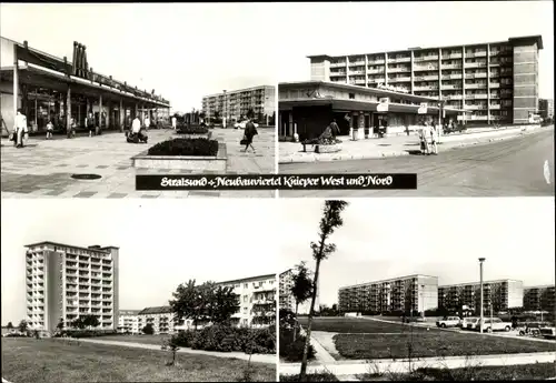 Ak Stralsund in Vorpommern, Neubauviertel Knieper West und Nord, Kaufhalle