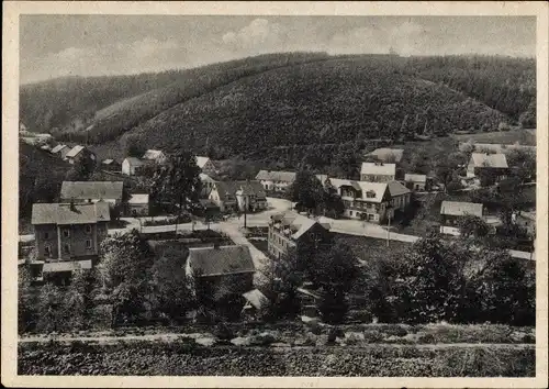 Ak Niederpöbel Schmiedeberg Dippoldiswalde im Osterzgebirge, Blick auf Ort