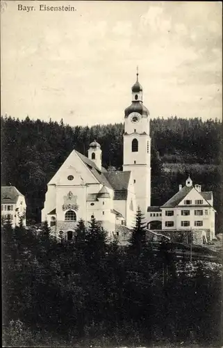 Ak Bayerisch Eisenstein im Bayrischen Wald Niederbayern, Kirche