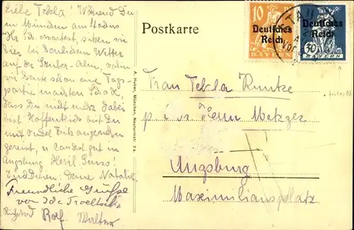 Ak Unterwössen in Oberbayern, Gruberalm, Panorama, Kinder