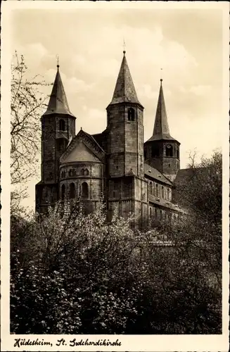 Ak Hildesheim in Niedersachsen, St. Godehardikirche