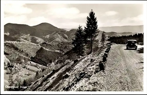 Ak Oppenau im Schwarzwald, Oppenauer Steige, Höhenstraße Freudenstadt-Kniebis-Oppenau