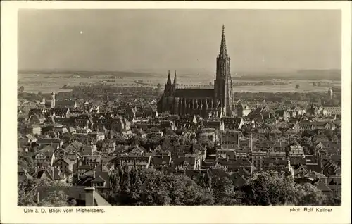 Ak Ulm an der Donau, Blick vom Michelsberg