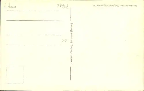 Ak Ulm an der Donau, Partie an der Blau, das schiefe Haus