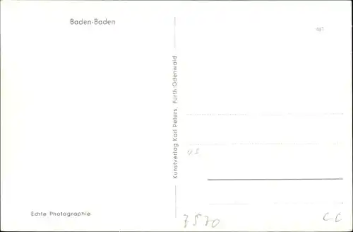 Ak Baden Baden am Schwarzwald, Ortsansicht mit Kirche