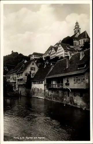 Ak Horb am Neckar, Partie am Kanal