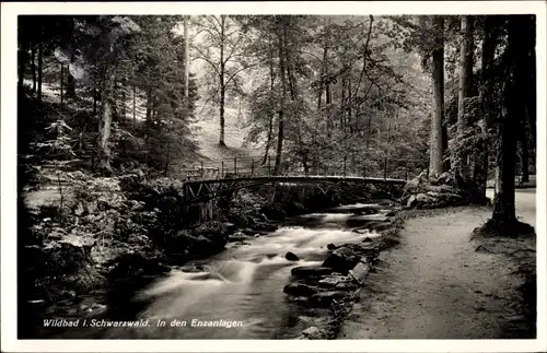Ak Bad Wildbad im Schwarzwald, in den Enzanlagen