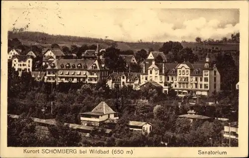 Ak Schömberg im Schwarzwald Württemberg, Sanatorium