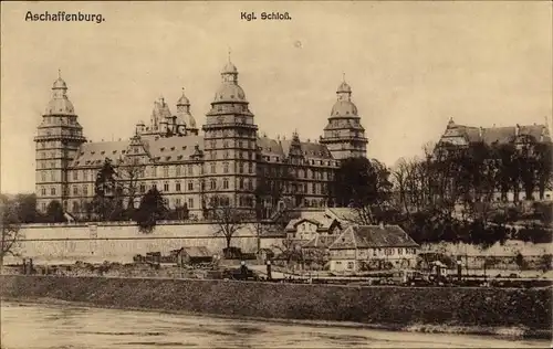 Ak Aschaffenburg in Unterfranken, Kgl. Schloss