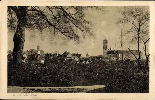 Ak Dillingen an der Donau, Ortsansicht mit Kirchen